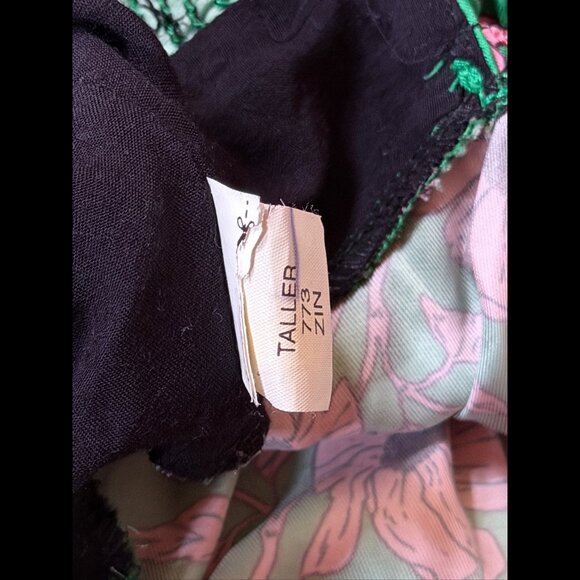 New Zara Crop Top XS Womens Green Satin Smocked Puff Sleeve Square Neck Floral - Picture 7 of 7